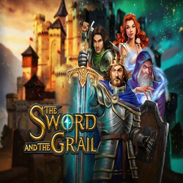 The Sword and the Grail slot logo by Play'n GO at Winomania Casino